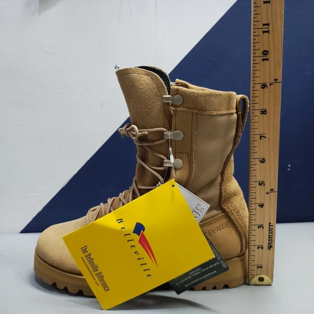 Belleville Infantry Military Combat Boots Unisex M3/W5 Tan Gore-Tex Waterproof